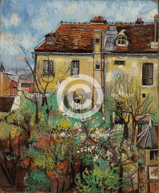 Jardín en la rue Cortot, 1928. Creator: Valadon, Suzanne (1865-1938).