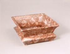 Jardiniere with glaze imitating pudding stone, Qianlong period, Qing dynasty, China, 1736-1795. Creator: Unknown