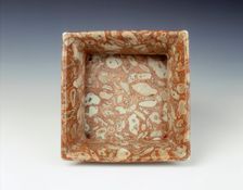 Jardiniere with glaze imitating pudding stone, Qianlong period, Qing dynasty, China, 1736-1795. Creator: Unknown