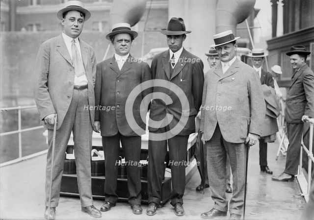 Jas. J. Brady, Ury Woodson, B. Sullivan, B.F. Mitchell, 1913. Creator: Bain News Service.