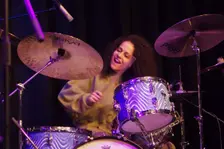 Jas Kayser, Daisy George Quintet, New Generation Jazz Festival, Shoreham by Sea, 2022. Creator: Brian O'Connor
