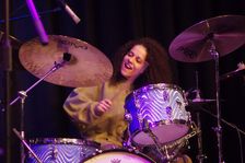 Jas Kayser, Daisy George Quintet, New Generation Jazz Festival, Shoreham by Sea, 2022. Creator: Brian O'Connor