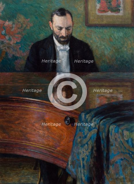 Jasienski at the Piano, 1908. Creator: Jozef Pankiewicz.