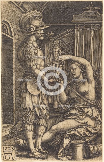 Jason and Medea, 1529. Creator: Heinrich Aldegrever.