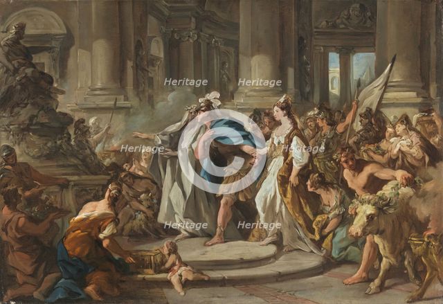 Jason and Medeain the temple of Jupiter, 1745. Creator: Jean Francois de Troy.