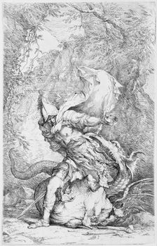 Jason and the Dragon, ca. 1663-64. Creator: Salvator Rosa