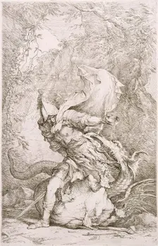 Jason and the Dragon, between circa 1663 and circa 1664. Creator: Salvator Rosa