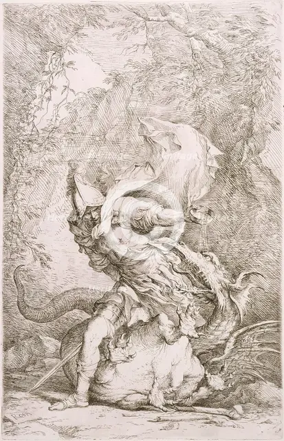 Jason and the Dragon, between circa 1663 and circa 1664. Creator: Salvator Rosa.