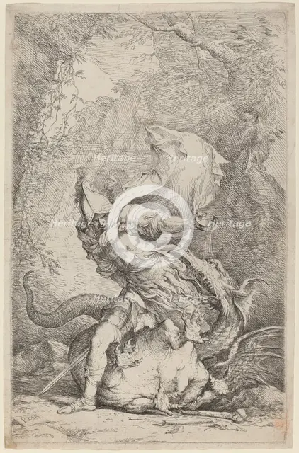 Jason and the Dragon, c. 1663/1664. Creator: Salvator Rosa.