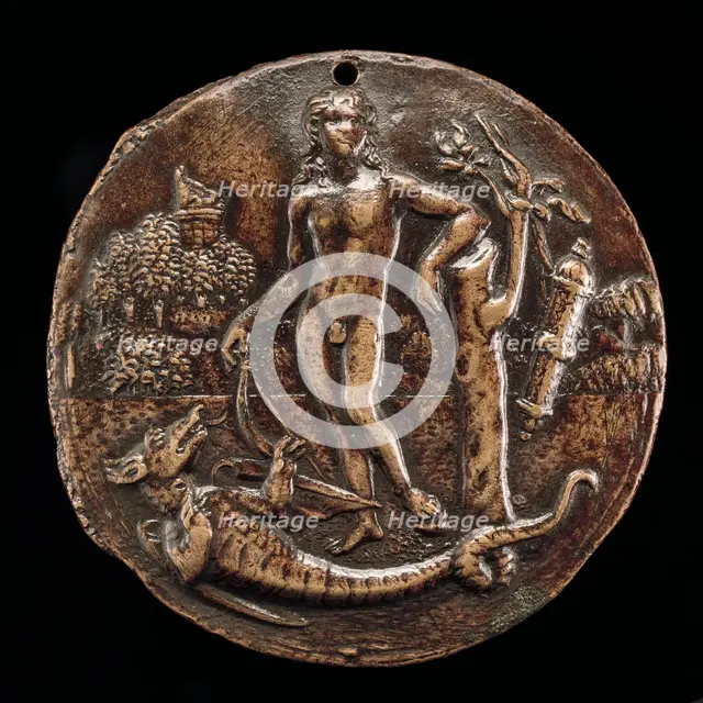 Jason and the Dragon, early 16th century. Creator: Pseudo Antonio da Brescia.