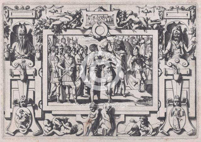Jason Arrives at Colchis (Enfin parvint jusqu'en Colchis Jason...), 1563. Creator: Rene Boyvin.