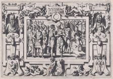 Jason Arrives at Colchis (Enfin parvint jusqu'en Colchis Jason...), 1563. Creator: Rene Boyvin