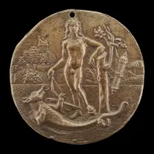 Jason (or Apollo) and the Dragon, early 16th century. Creator: Pseudo Antonio da Brescia