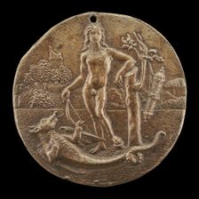 Jason (or Apollo) and the Dragon, early 16th century. Creator: Pseudo Antonio da Brescia