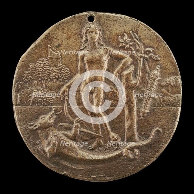 Jason (or Apollo) and the Dragon, early 16th century. Creator: Pseudo Antonio da Brescia.