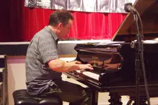 Jason Rebello, Jason Rebello-Orlando Le Fleming Duo, Battle Jazz Festival, East Sussex, July 2024. Creator: Brian O'Connor