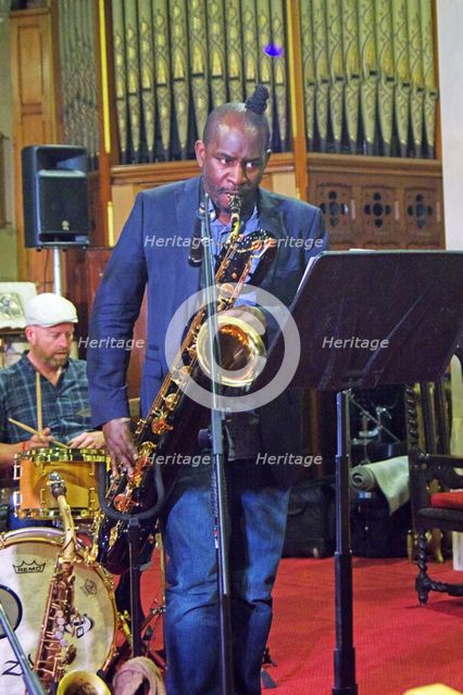 Jason Yarde, Eastbourne Jazz Festival, Christ Church, Eastbourne, East Sussex, 30 Sep 2018. Creator: Brian O'Connor.