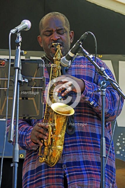 Jason Yarde, Hexagonal, Battle Jazz Weekend, Battle, East Sussex, 24 July 2022. Creator: Brian O'Connor.