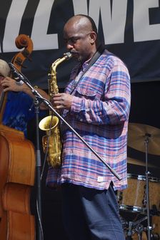 Jason Yarde, Hexagonal, Battle Jazz Weekend, Battle, East Sussex, 24 July 2022. Creator: Brian O'Connor