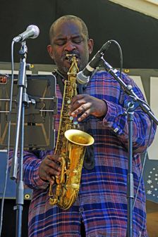 Jason Yarde, Hexagonal, Battle Jazz Weekend, Battle, East Sussex, 24 July 2022. Creator: Brian O'Connor