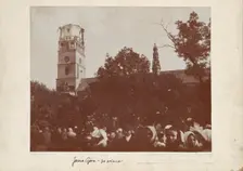 Jasna Góra Sanctuary - after the fire of the tower cupola, Czestochowa, 1900-1901. Creator: Jozef Rudlicki