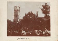 Jasna Góra Sanctuary - after the fire of the tower cupola, Czestochowa, 1900-1901. Creator: Jozef Rudlicki