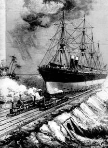 JB Eads Inter Oceanic Ship Railway, 1884. Creator: Unknown