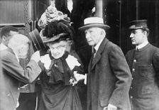 J.D. Rockefeller and wife, 1911. Creator: Bain News Service
