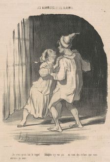 Je crois qu'on bat le rappel ..., 19th century. Creator: Honore Daumier
