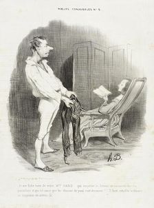 Je me fiche bien de vôtre Mme. Sand..., 1839. Creator: Honore Daumier