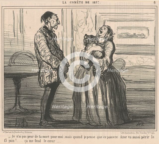 Je n'ai pas peur de la mort pour moi ..., 19th century. Creator: Honore Daumier.