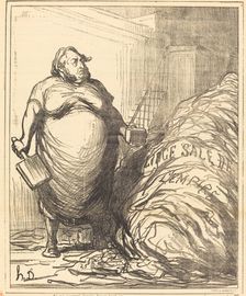 Je ne pourrai jamais laver tout ça, 1872. Creator: Honore Daumier
