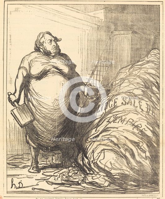 Je ne pourrai jamais laver tout ça, 1872. Creator: Honore Daumier.