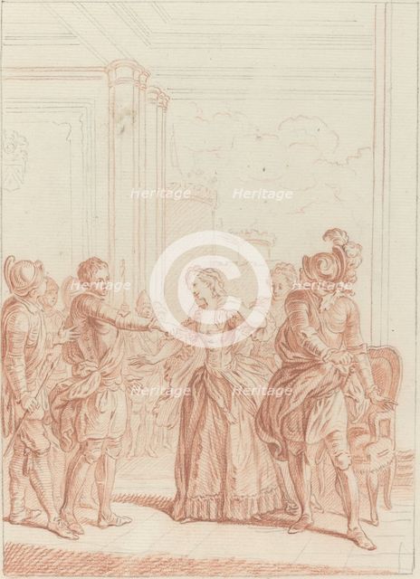 Je suis vengé de toi: l'on te hait, et l'on m'aime. Creator: Hubert Francois Gravelot.