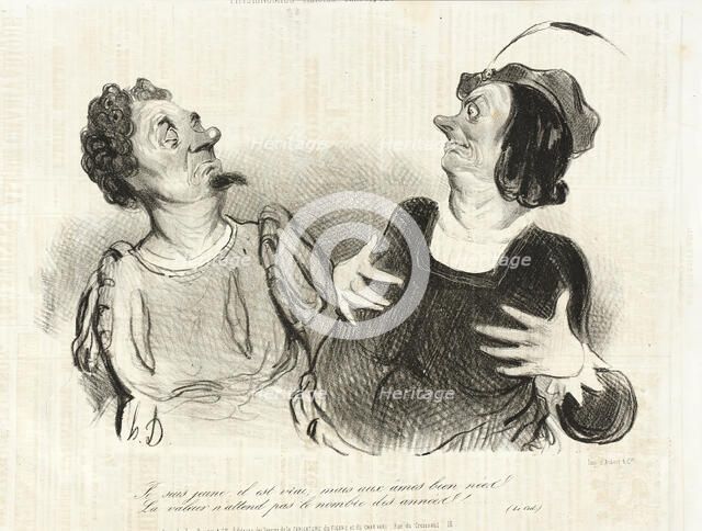 Je suis jeune, il est vrai, mais aux âmes bien neés...(Le Cid), 1841. Creator: Honore Daumier.