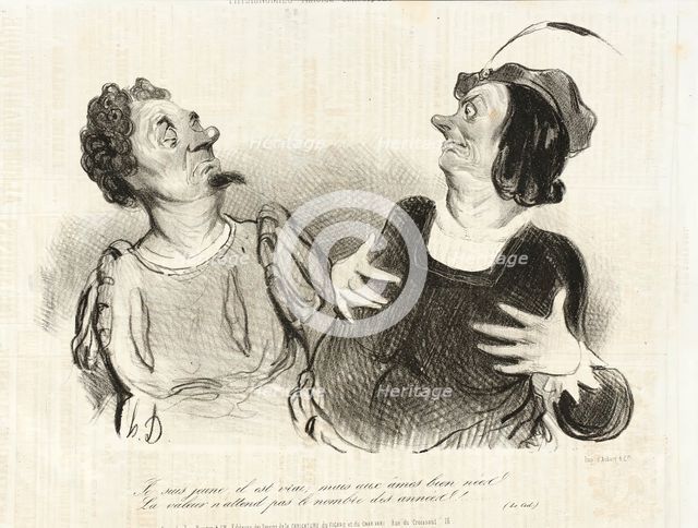 Je suis jeune, il est vrai, mais aux âmes bien neés...(Le Cid), 1841. Creator: Honore Daumier.