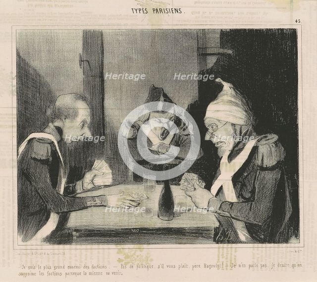 Je suis le plus grand ennemi des factions, 19th century. Creator: Honore Daumier.