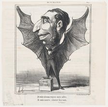 Je suis oiseau, voyez mes ailes, 1869. Creator: Honore Daumier