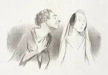 Je pars plus amoureux que je ne le fus jamais. (Bérénice), 1841. Creator: Honore Daumier