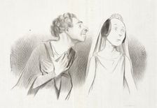 Je pars plus amoureux que je ne le fus jamais. (Bérénice), 1841. Creator: Honore Daumier