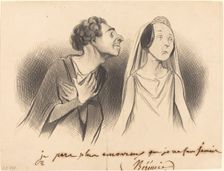 Je pars plus amoureux que je ne le fus jamais. (Bérénice), 1841. Creator: Honore Daumier