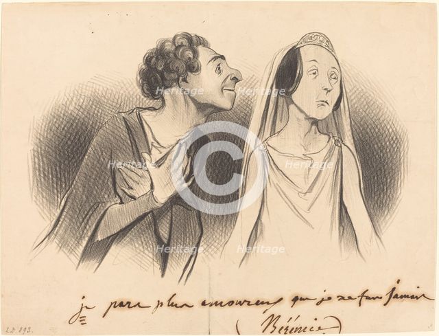 Je pars plus amoureux que je ne le fus jamais. (Bérénice), 1841.  Creator: Honore Daumier.
