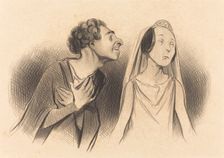 Je pars plus amoureux que je ne le fus jamais. (Bérénice), 1841. Creator: Honore Daumier