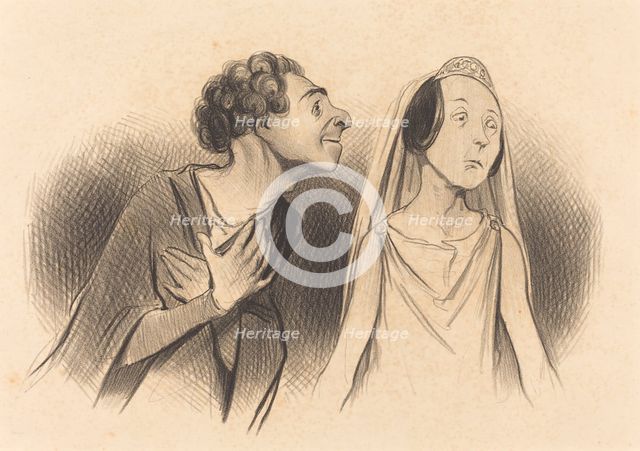Je pars plus amoureux que je ne le fus jamais. (Bérénice), 1841.  Creator: Honore Daumier.