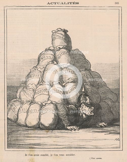 Je t'en avais comblé ..., 19th century. Creator: Honore Daumier.