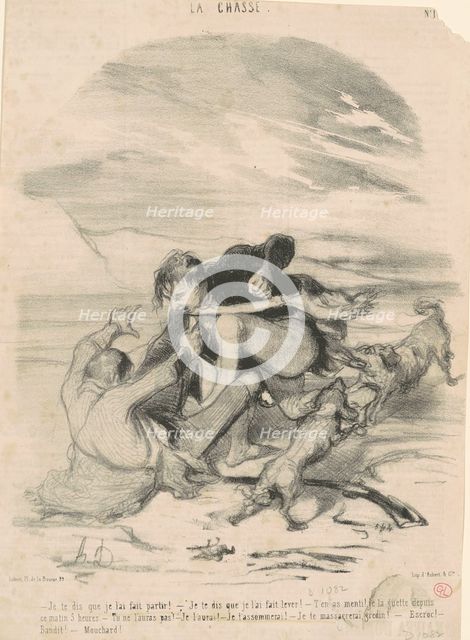 Je te dis que je l'ai fait partir!, 19th century. Creator: Honore Daumier.