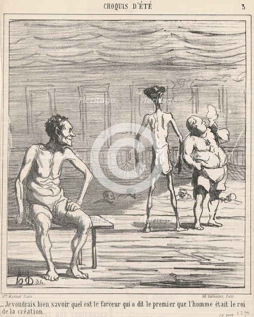Je voudrais bien savoir quel est ..., 19th century. Creator: Honore Daumier.