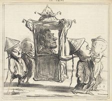 Je voudrais pouvoir me faire promener comme ça dans les rues de Brest..., 1859. Creator: Honore Daumier