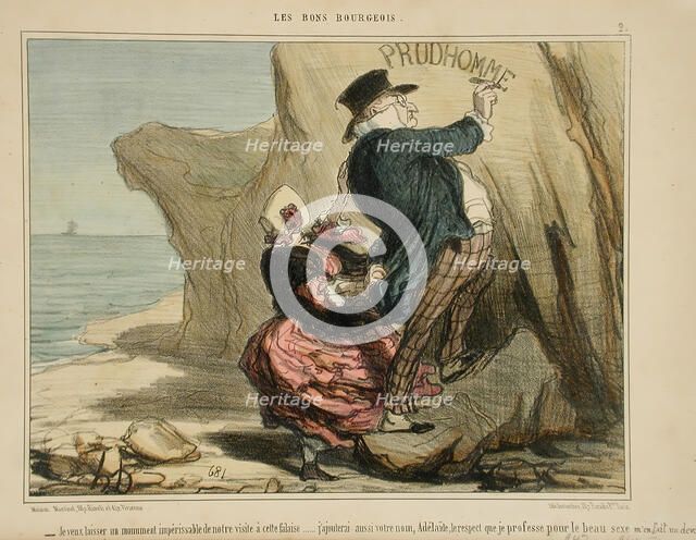 Je veux laisser un monument impérissable..., 1854. Creator: Honore Daumier.