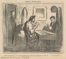 Je viens prévenir le roi Agamemnon ..., 19th century. Creator: Honore Daumier